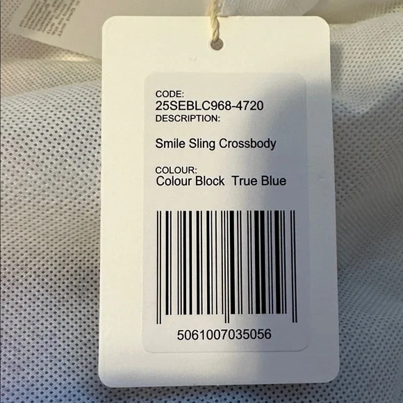 Orla Kiely NWT Blue and Orange Bucket Bag with Brown Handle - Picture 8 of 8